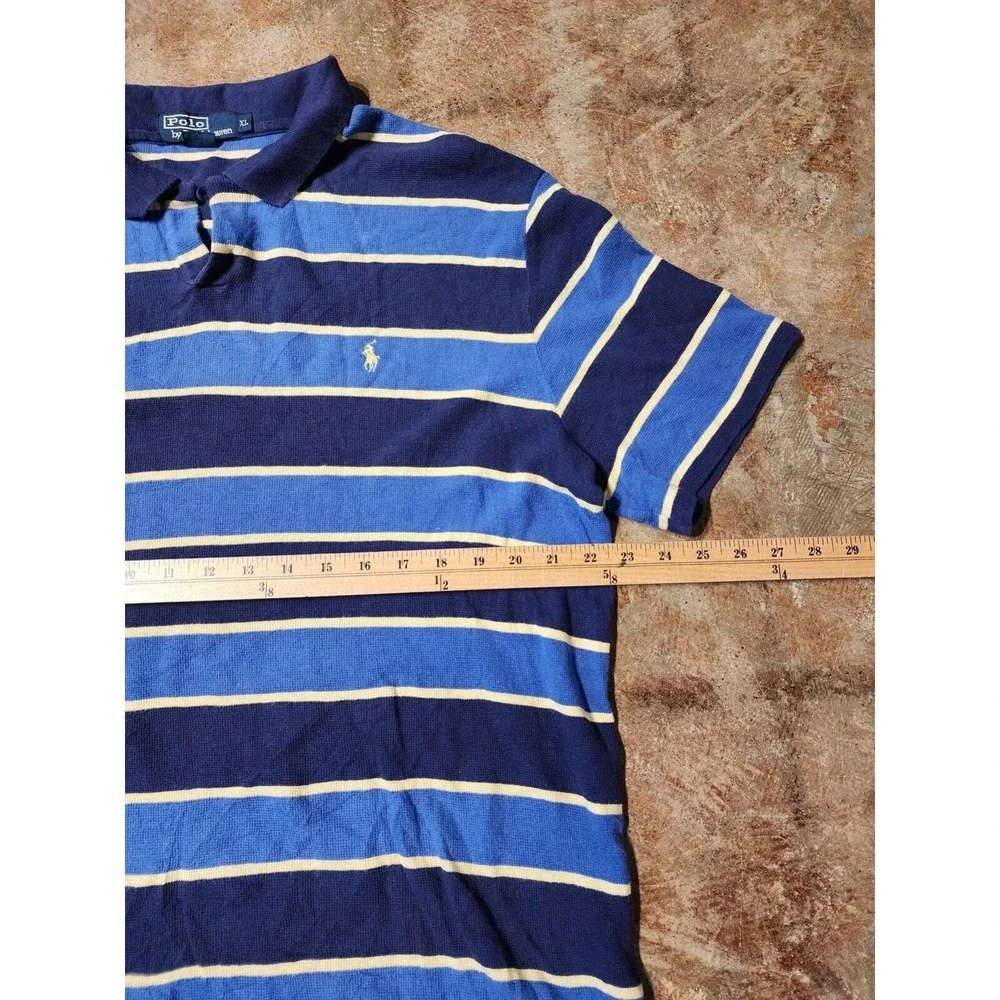 Vintage Polo‎ Ralph Lauren Striped Short Sleeve Shirt Sz XL **